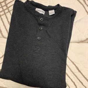 Haggar Men’s Long sleeve Henley thermal Large
